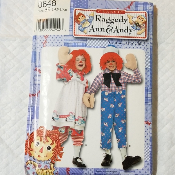 Simplicity Raggedy Ann & Andy Costume patterns - Picture 1 of 5